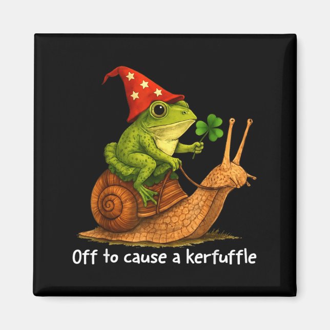 Aimant Sorcier grenouille fantaisiste partant pour causer (Devant)