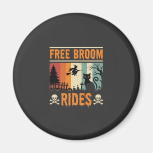 Aimant Sorcière Chat de Rides de Balai Gratuits Halloween