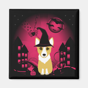 Aimant Sorcière de corgi