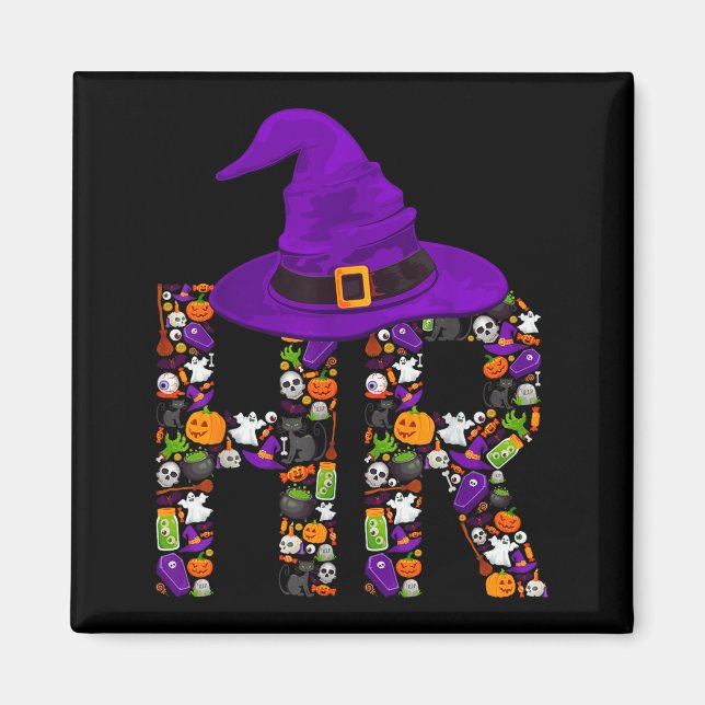 Aimant Sorcière des RH Costume d'Halloween Citrouille Res (Devant)
