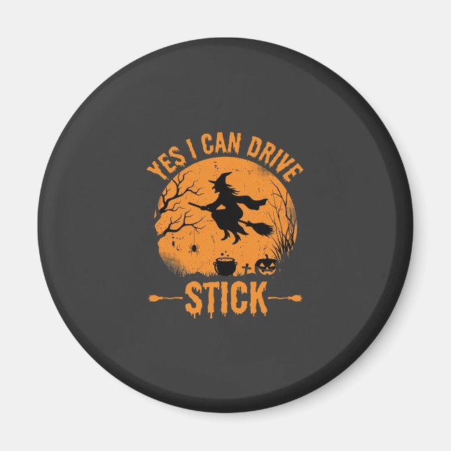 Aimant Sorcière d'Halloween Drive Stick Graphique_1 (Devant)