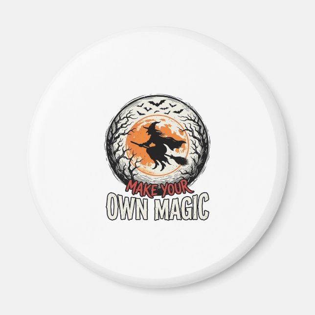 Aimant Sorcière d'Halloween possède un design de maillot  (Devant)