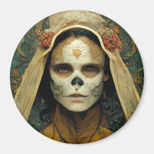 Aimant Sorcière en bois 1 Imaginaire