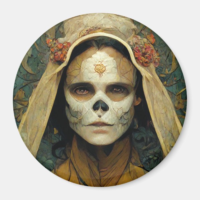 Aimant Sorcière en bois 1 Imaginaire (Devant)