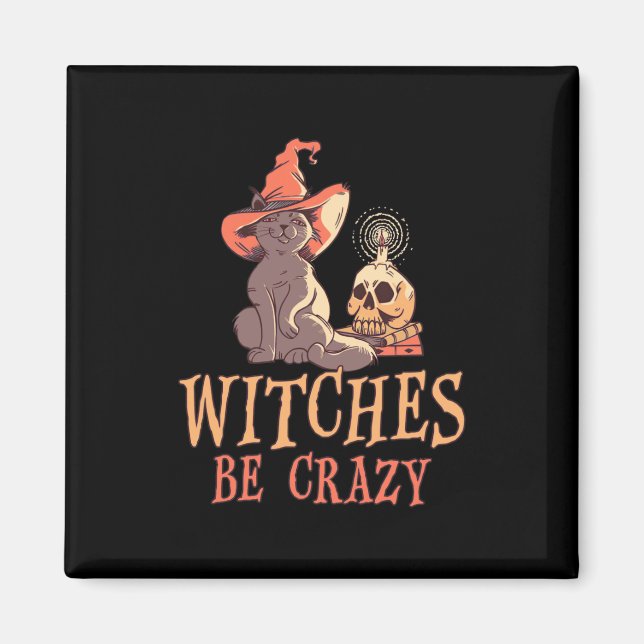 Aimant Sorcières d'Halloween (Devant)