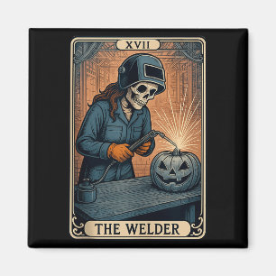 Aimant Soudeur d'Halloween Crâne Citrouille Cadeau pour F