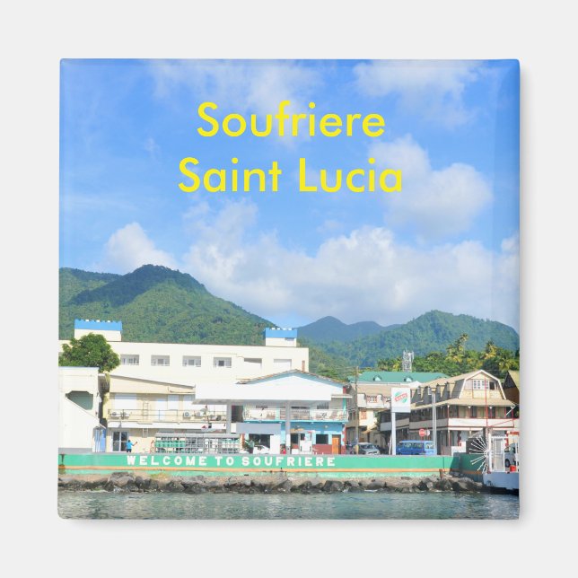 Aimant Soufrière Sainte-Lucie (Devant)