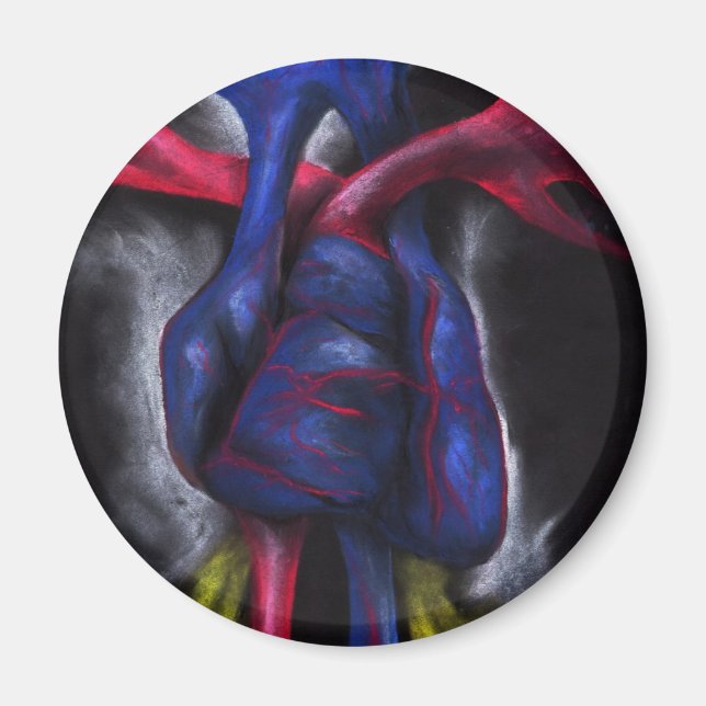 Aimant Sounds Of A Blue Heart Anatomical Human Organe Art (Devant)