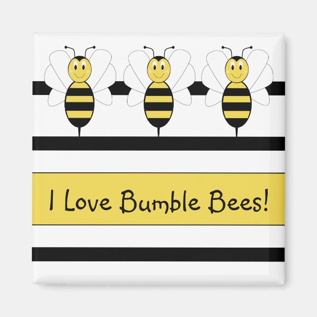 Aimant souriant Bumble Bee personnalisable (Devant)