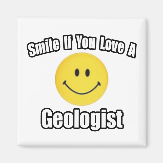 Aimant Souriez si vous aimez un géologue (Devant)