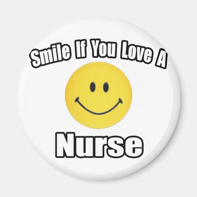 Aimant Souriez si vous aimez une infirmière (Devant)