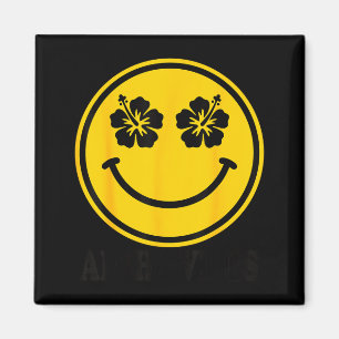 Aimant Sourire de fleur d'hibiscus aloha hawaii visage he