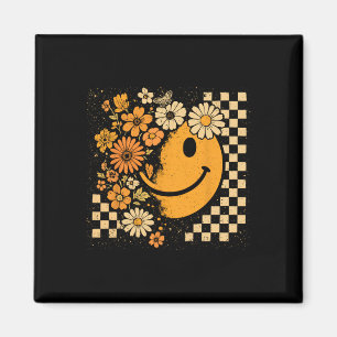Aimant Sourire floral Face Halloween Vibes Éffrayantes Vi