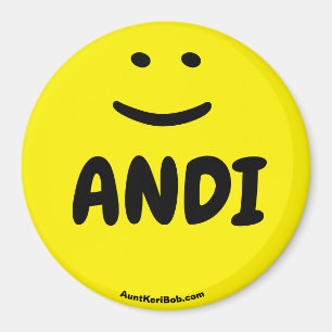 Aimant sourire jaune ANDI