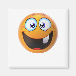 Aimant Sourire sans dents Jaune