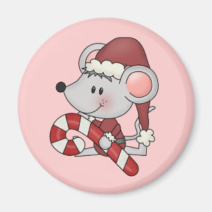 Aimant Souris de Noël avec du sucre de canne