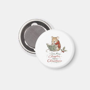 Aimant Souris de Noël lisant des histoires