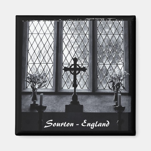 Aimant Sourton Village Church, Angleterre (Fridge Magnet) (Devant)