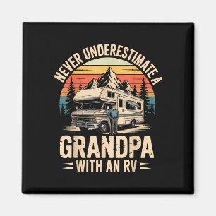 Aimant Sous-estimer un papy avec un camping-car de campin