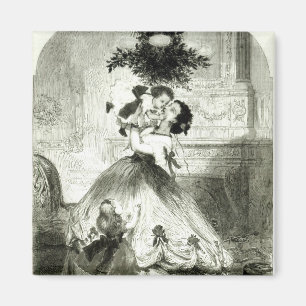 Aimant Sous le Mistletoe