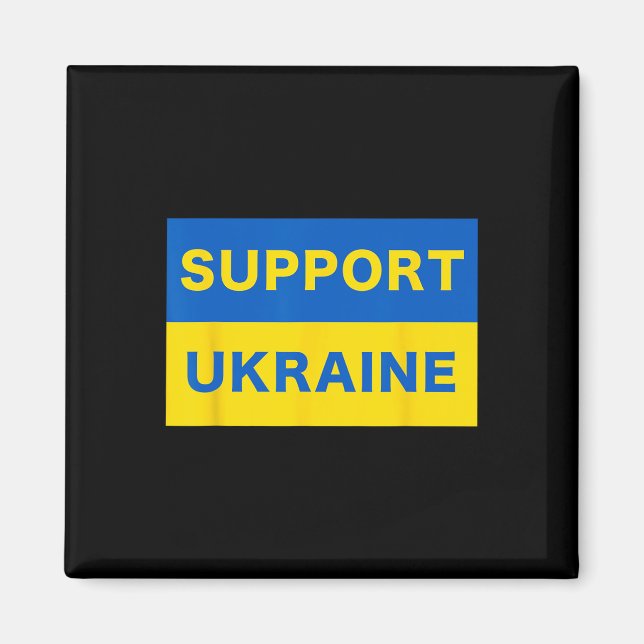 Aimant Soutenez et restez aux côtés de l'Ukraine Pro-démo (Devant)