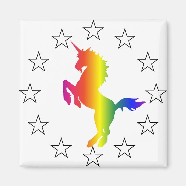 Aimant Soutenez le Parti Unicorn : Unicorns pour le Congr (Devant)