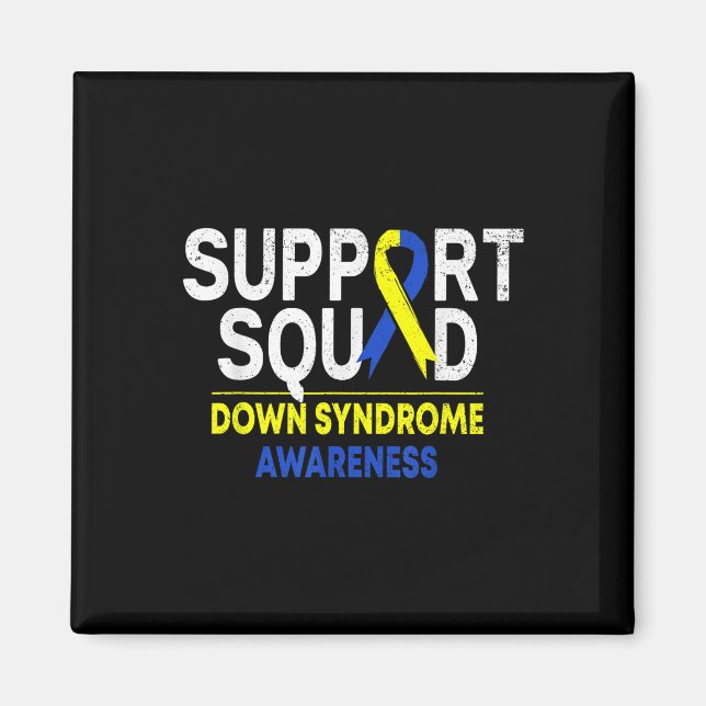 Aimant Soutenez le syndrome de l'escroc vers le bas T21 S (Devant)