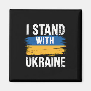 Aimant Soutenez l'Ukraine Je suis avec l'Ukraine Drapeau