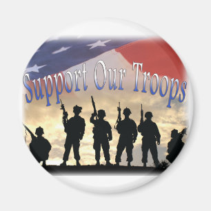 Aimant Soutenez nos soldats de troupes