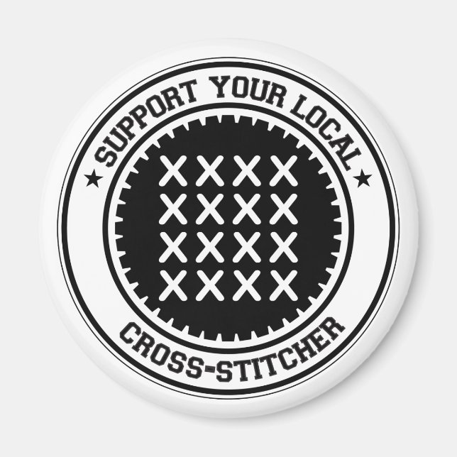 Aimant Soutenez votre broqueur croisé local (Devant)