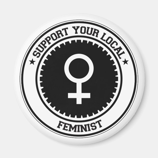 Aimant Soutenez votre féministe locale (Devant)