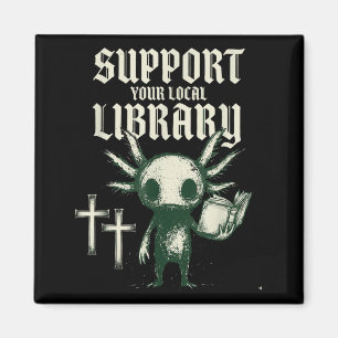 Aimant Soutenez votre librairie locale gothique