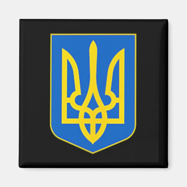 Aimant Soutenir l'Ukraine Drapeau ukrainien - Armée ukrai (Devant)