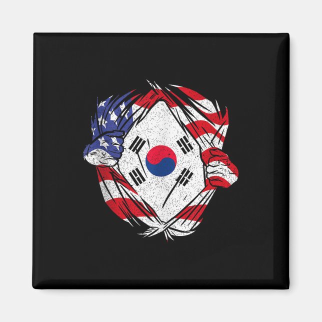 Aimant South Korea Love South Korea Pride Korean Patriot  (Devant)