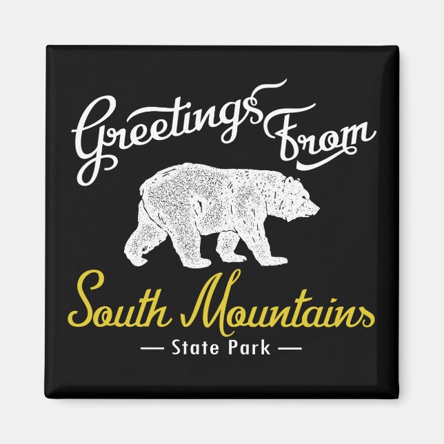 Aimant South Mountains State Park Bear (Devant)
