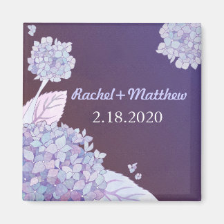 Aimant Southern Hydrangeas Wedding Enregistrer la date