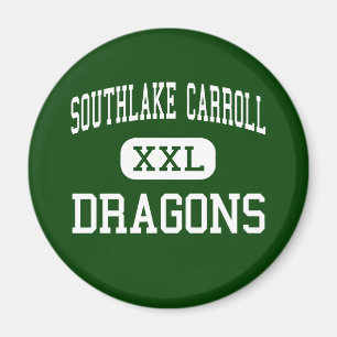 Aimant Southlake Carroll - dragons - haut - Southlake