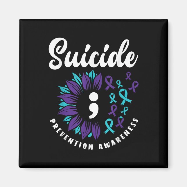 Aimant Soutien à la sensibilisation au suicide Prévention (Devant)