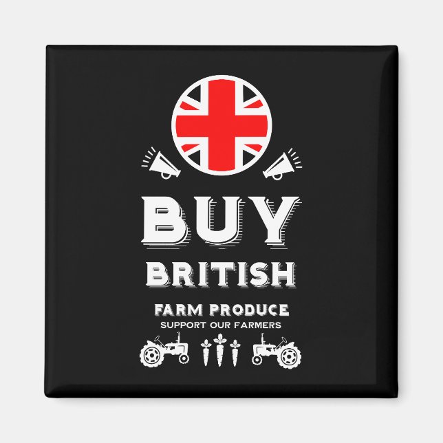 Aimant Soutien à l'agriculture britannique (Devant)