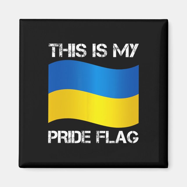 Aimant Soutien à l'Ukraine Drapeau de l'Ukraine Liberté S (Devant)