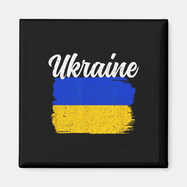Aimant Soutien à l'Ukraine Drapeau de l'Ukraine Liberté S (Devant)