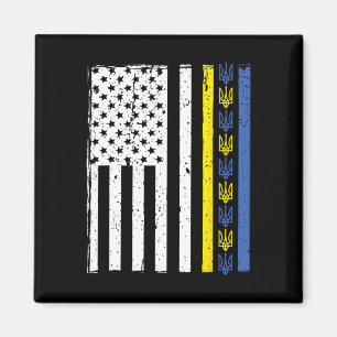 Aimant Soutien à l'Ukraine Je suis avec l'Ukraine Drapeau