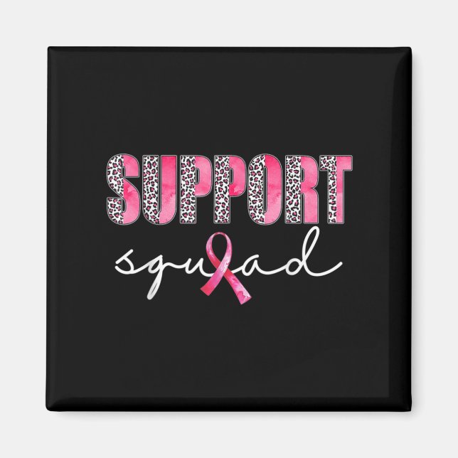 Aimant Soutien de l'équipe Leopard Rose guerrier Cancer d (Devant)