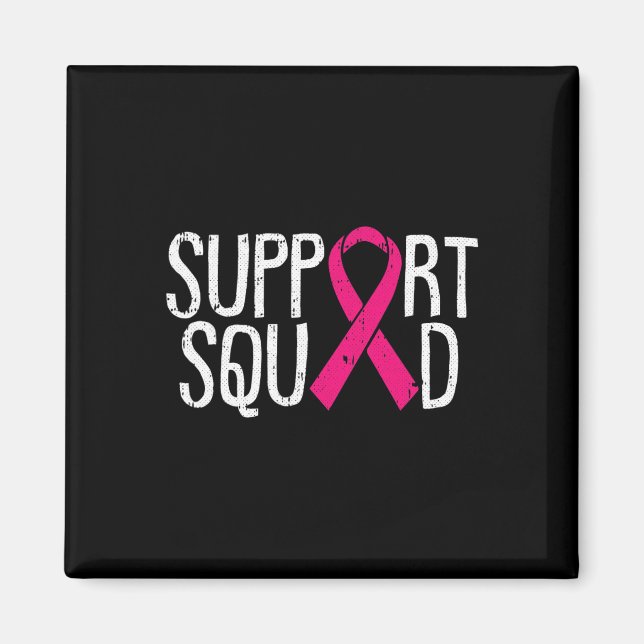 Aimant Soutien Équipe de sensibilisation au cancer du sei (Devant)