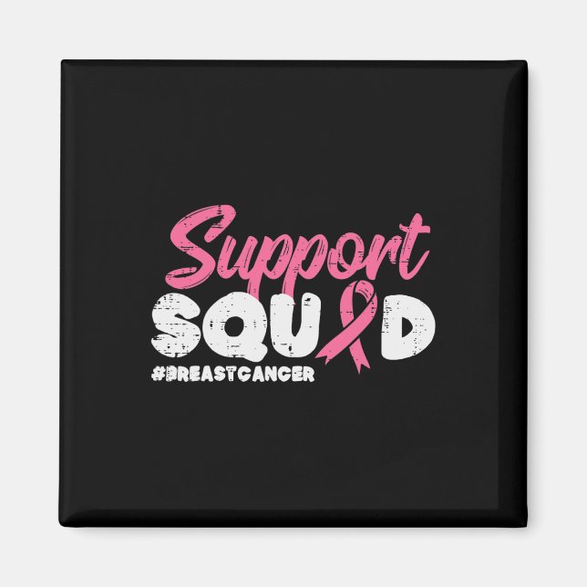 Aimant Soutien Équipe de sensibilisation au cancer du sei (Devant)