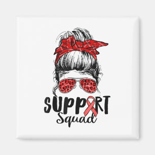 Aimant Soutien Escadron Messy Bun Guerrier Maladie cardia
