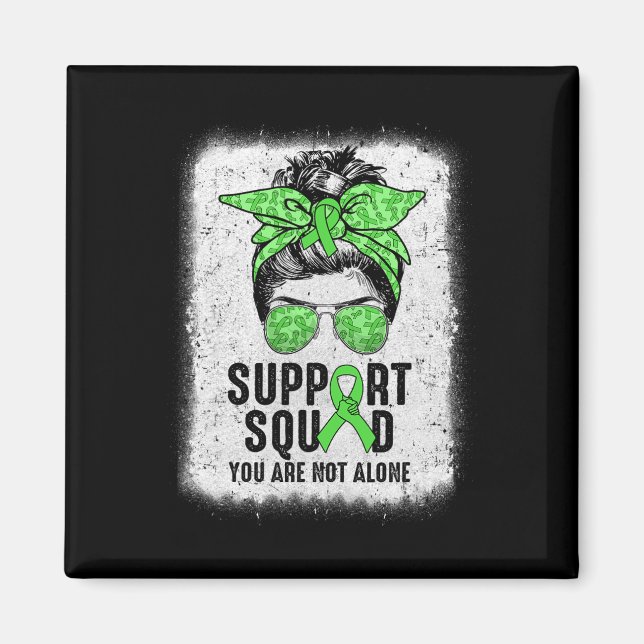 Aimant Soutien Escadron Messy Bun Warrior Green Mental He (Devant)