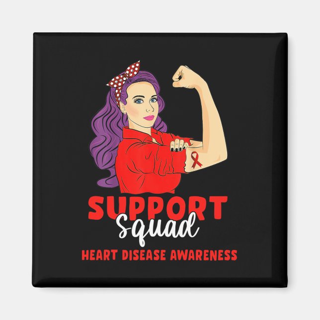 Aimant Soutien Escadron Red Warrior Sensibilisation aux m (Devant)