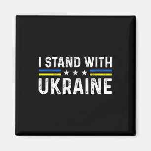 Aimant Soutien Je suis avec l'Ukraine Drapeau ukrainien