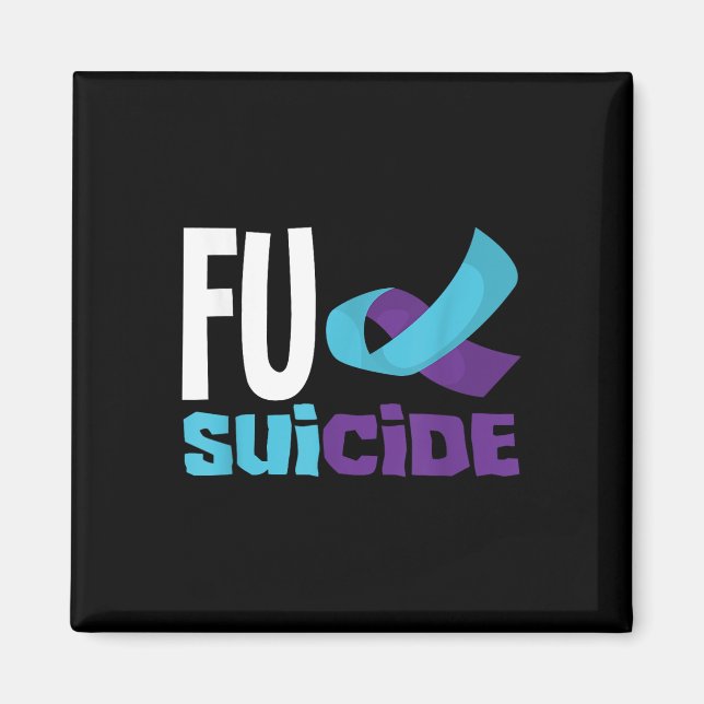 Aimant Soutien Sensibilisation à la prévention du suicide (Devant)